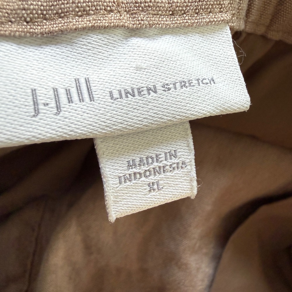 J. Jill Linen Stretch Tapered Pants XL Mauve Pink WPT218821 Rayon Spandex Blend - Picture 2 of 8